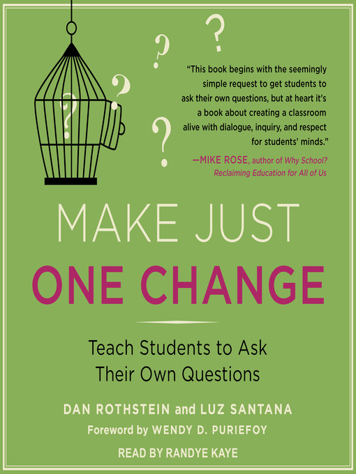 Title details for Make Just One Change by Dan Rothstein - Wait list